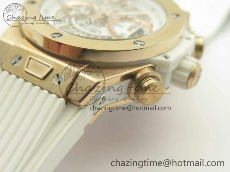 Big Bang Unico 45mm RG 3AF Best Edition White Dial On Rubber Strap A7750