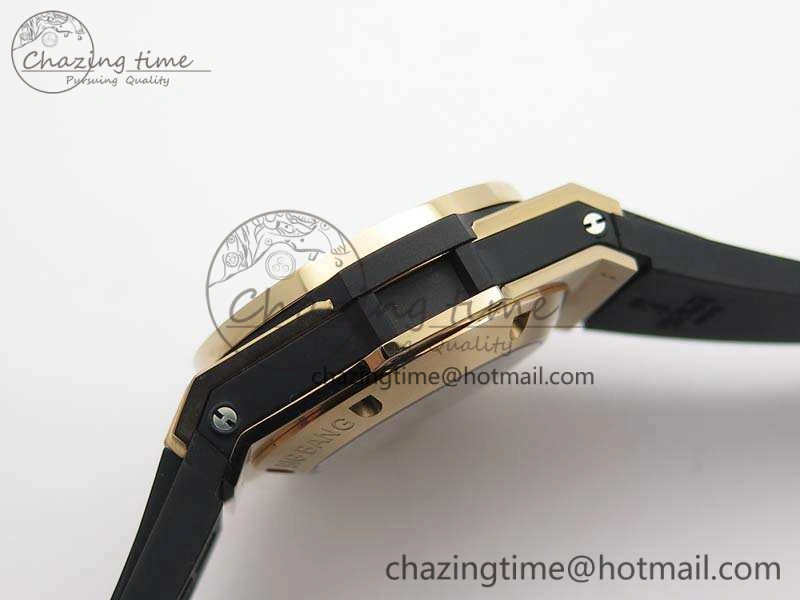 Big Bang Unico 45mm RG Diamond 3AF Best Edition Gray Dial On Rubber Strap A7750