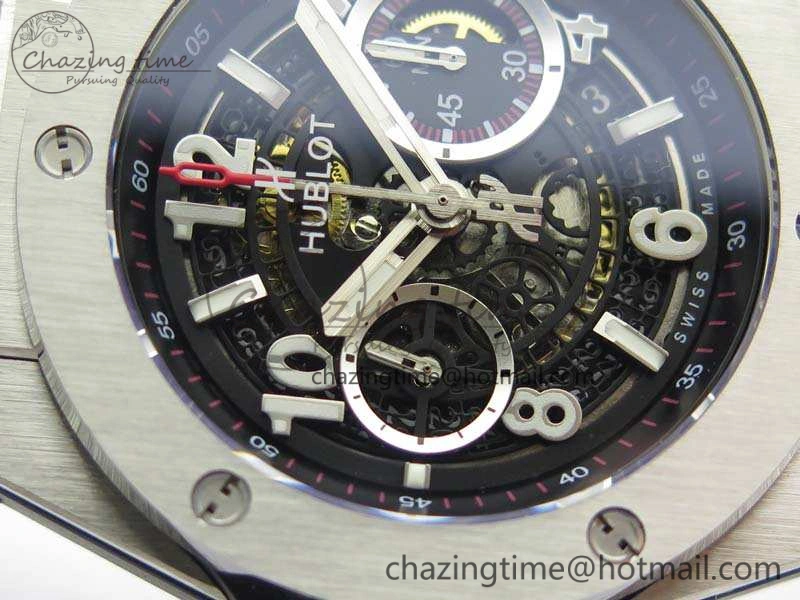 Big Bang Unico 45mm SS 3AF Best Edition Black Dial On Rubber Strap A7750