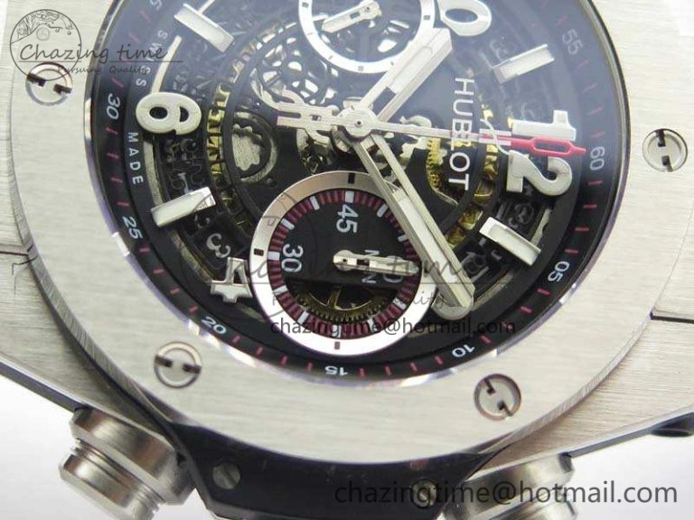 Big Bang Unico 45mm SS 3AF Best Edition Black Dial On Rubber Strap A7750