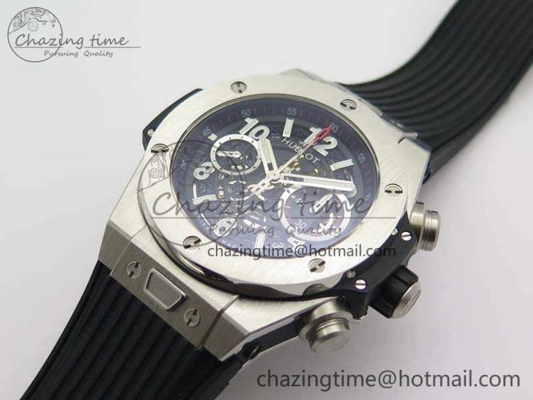Big Bang Unico 45mm SS 3AF Best Edition Black Dial On Rubber Strap A7750