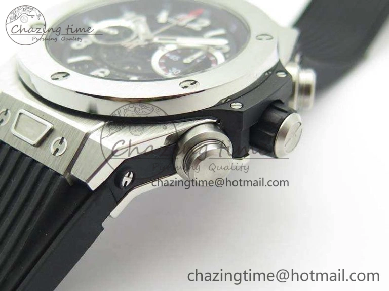 Big Bang Unico 45mm SS 3AF Best Edition Black Dial On Rubber Strap A7750