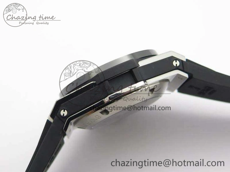 Big Bang Unico 45mm SS 3AF Best Edition Gray Dial Ceramic Bezel On Rubber Strap A7750