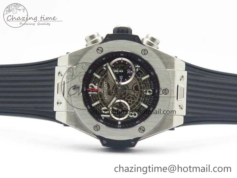Big Bang Unico 45mm SS 3AF Best Edition Gray Dial On Rubber Strap A7750