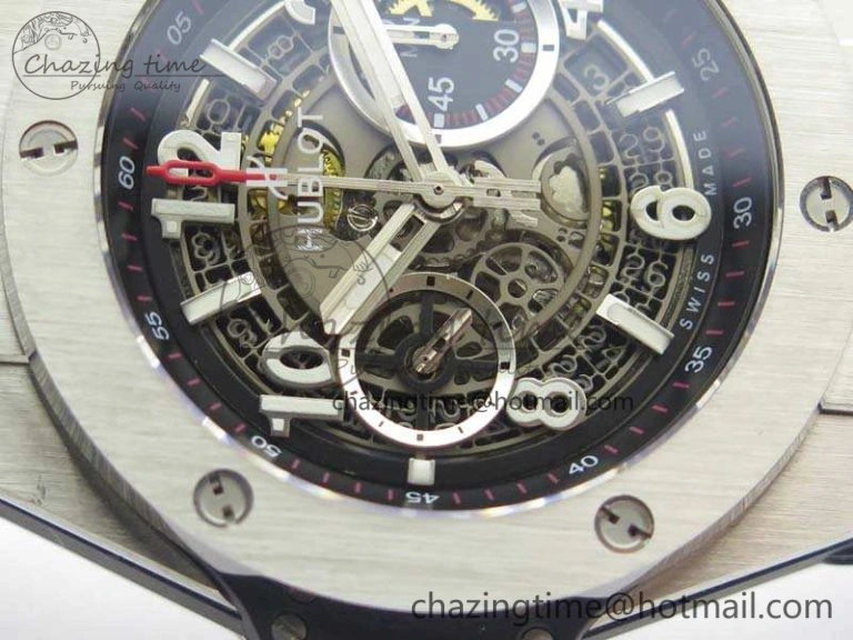Big Bang Unico 45mm SS 3AF Best Edition Gray Dial On Rubber Strap A7750