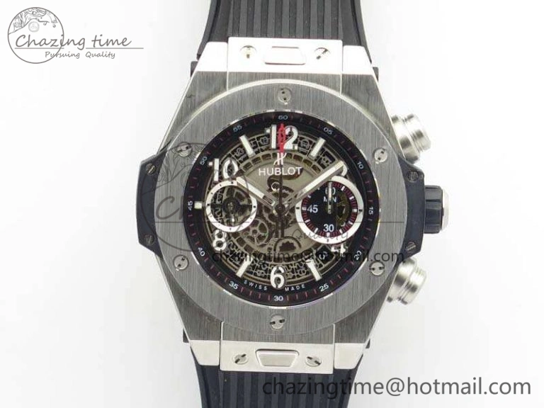 Big Bang Unico 45mm SS 3AF Best Edition Gray Dial On Rubber Strap A7750