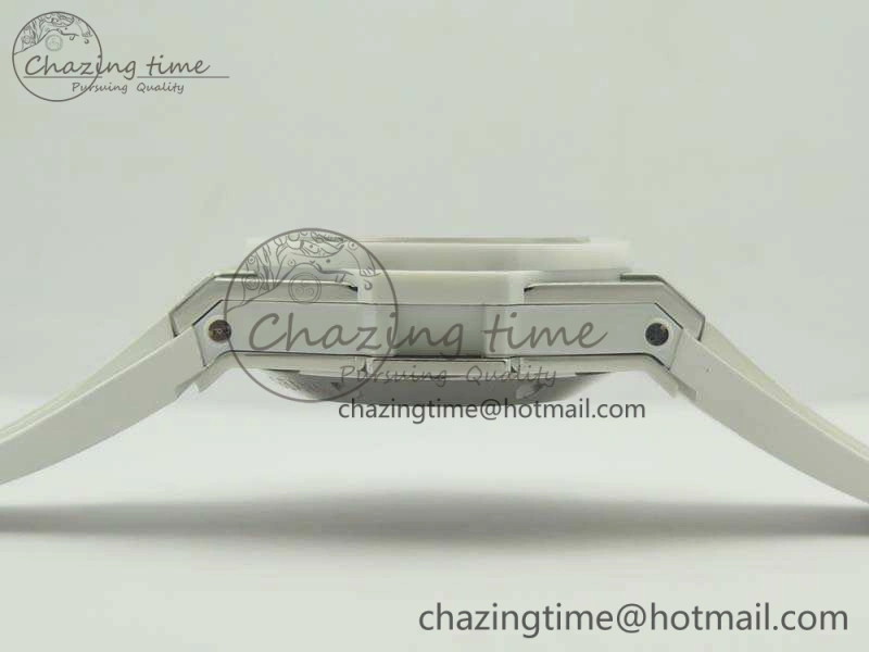 Big Bang Unico 45mm SS 3AF Best Edition White Dial Ceramic Bezel On Rubber Strap A7750