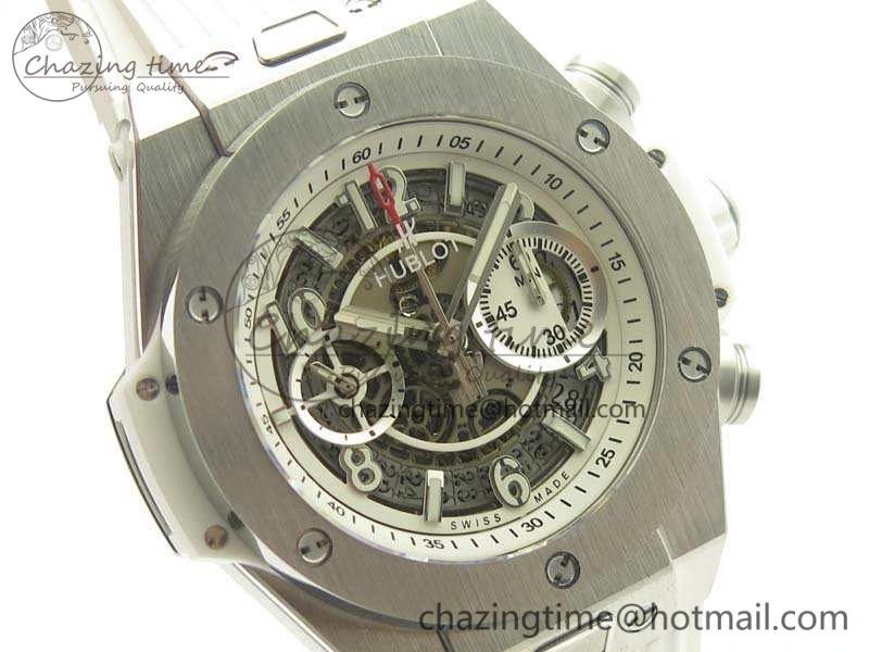 Big Bang Unico 45mm SS 3AF Best Edition White Dial On Rubber Strap A7750