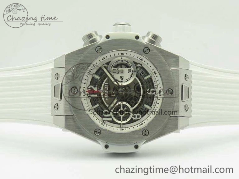 Big Bang Unico 45mm SS 3AF Best Edition White Dial On Rubber Strap A7750