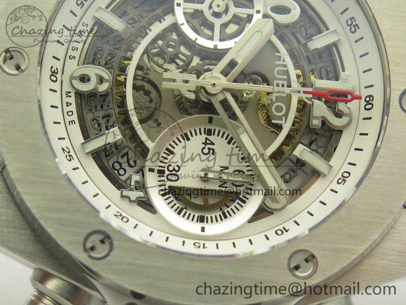 Big Bang Unico 45mm SS 3AF Best Edition White Dial On Rubber Strap A7750