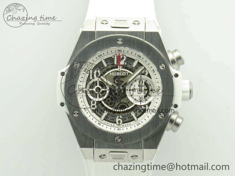 Big Bang Unico 45mm SS 3AF Best Edition White Dial On Rubber Strap A7750