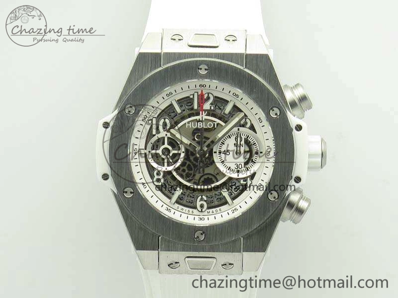 Big Bang Unico 45mm SS 3AF Best Edition White Dial On Rubber Strap A7750