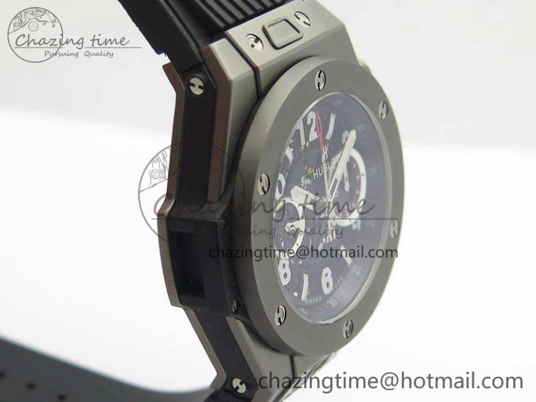 Big Bang Unico 45mm Satin-Polished Steel 3AF Best Edition Black Dial On Rubber Strap A7750