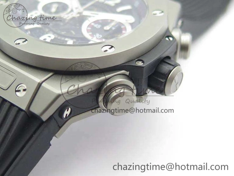 Big Bang Unico 45mm Satin-Polished Steel 3AF Best Edition Black Dial On Rubber Strap A7750