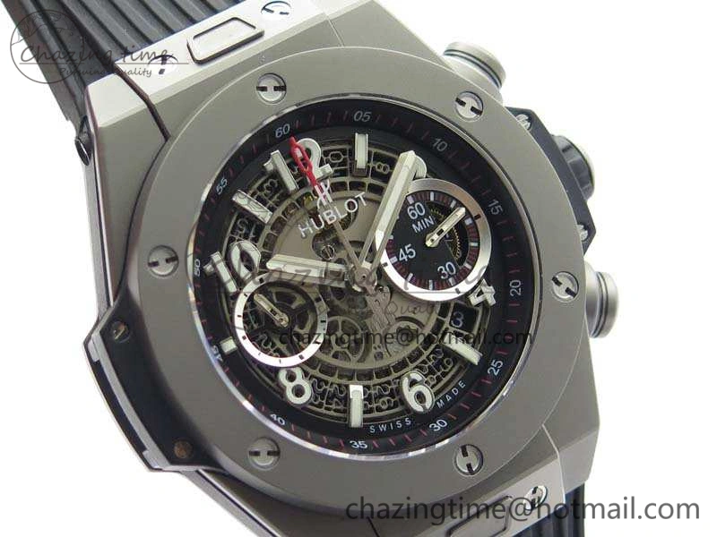 Big Bang Unico 45mm Satin-Polished Steel 3AF Best Edition Gray Dial On Rubber Strap A7750