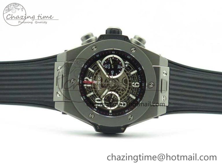 Big Bang Unico 45mm Satin-Polished Steel 3AF Best Edition Gray Dial On Rubber Strap A7750