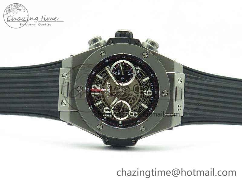Big Bang Unico 45mm Satin-Polished Steel 3AF Best Edition Gray Dial On Rubber Strap A7750