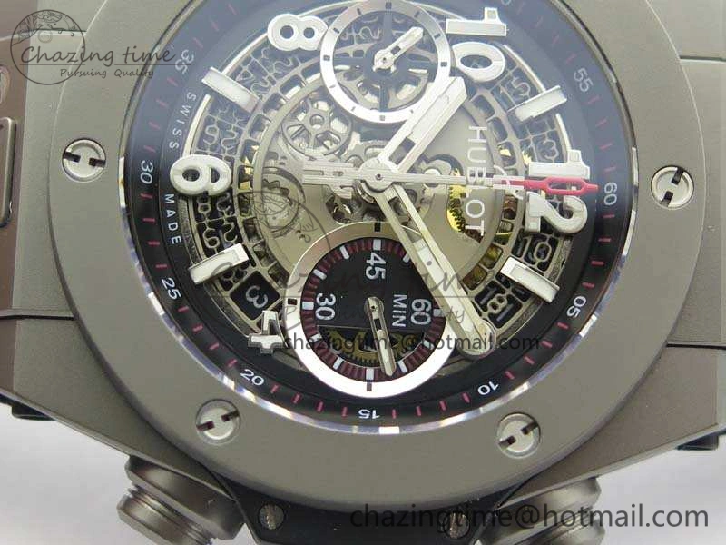 Big Bang Unico 45mm Satin-Polished Steel 3AF Best Edition Gray Dial On Rubber Strap A7750