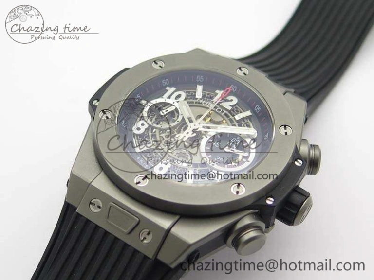 Big Bang Unico 45mm Satin-Polished Steel 3AF Best Edition Gray Dial On Rubber Strap A7750