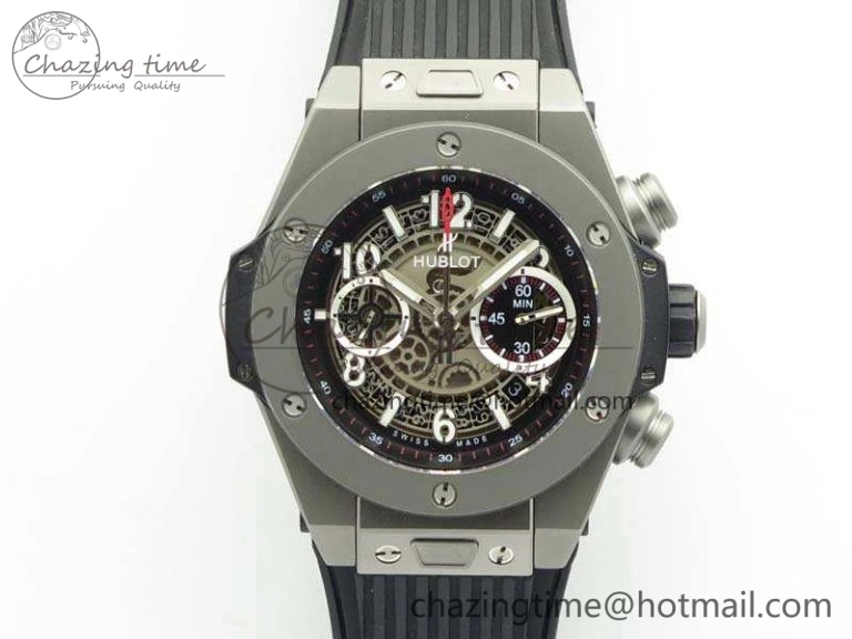 Big Bang Unico 45mm Satin-Polished Steel 3AF Best Edition Gray Dial On Rubber Strap A7750