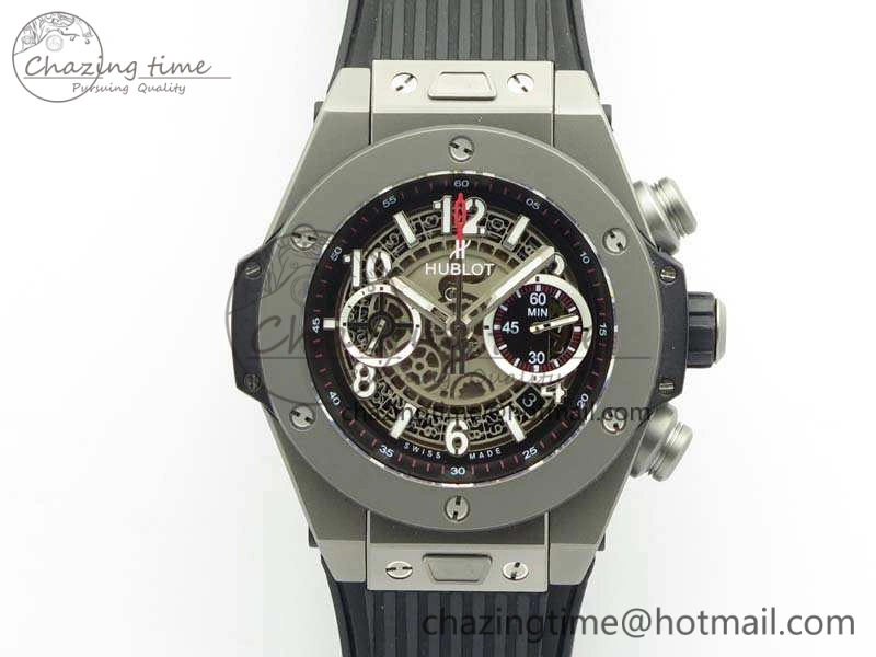 Big Bang Unico 45mm Satin-Polished Steel 3AF Best Edition Gray Dial On Rubber Strap A7750