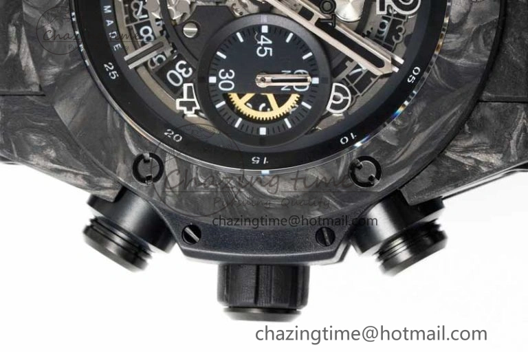 Big Bang Unico Black Carbon TWF Best Edition Skeleton Dial on Black Rubber Strap A1220