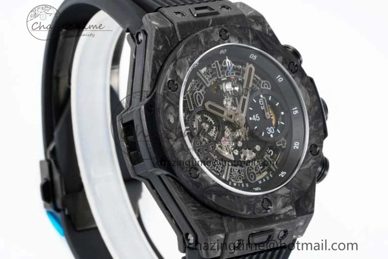 Big Bang Unico Black Carbon TWF Best Edition Skeleton Dial on Black Rubber Strap A1220