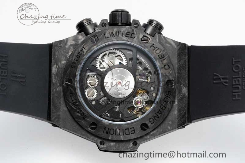 Big Bang Unico Black Carbon TWF Best Edition Skeleton Dial on Black Rubber Strap A1220