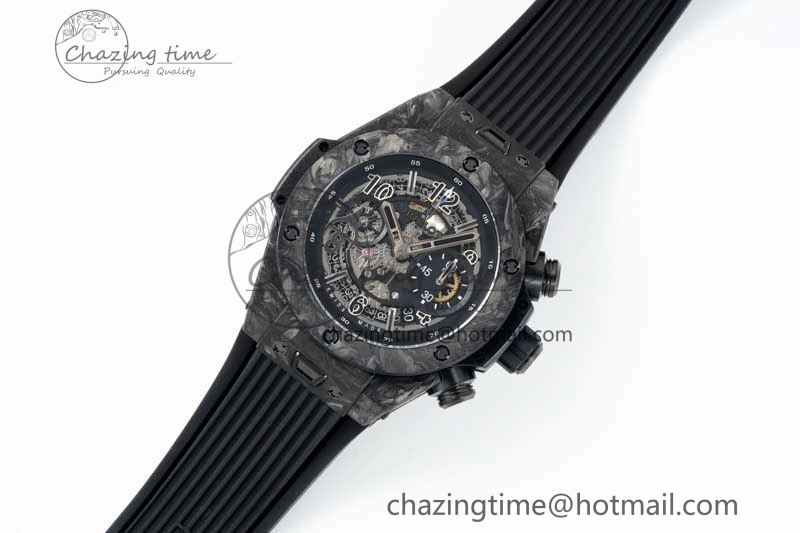 Big Bang Unico Black Carbon TWF Best Edition Skeleton Dial on Black Rubber Strap A1220