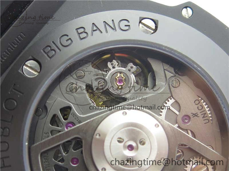 Big Bang Unico Black Ceramic HBF 1:1 Best Edition Black Skeleton Dial on Black Rubber Strap A1242
