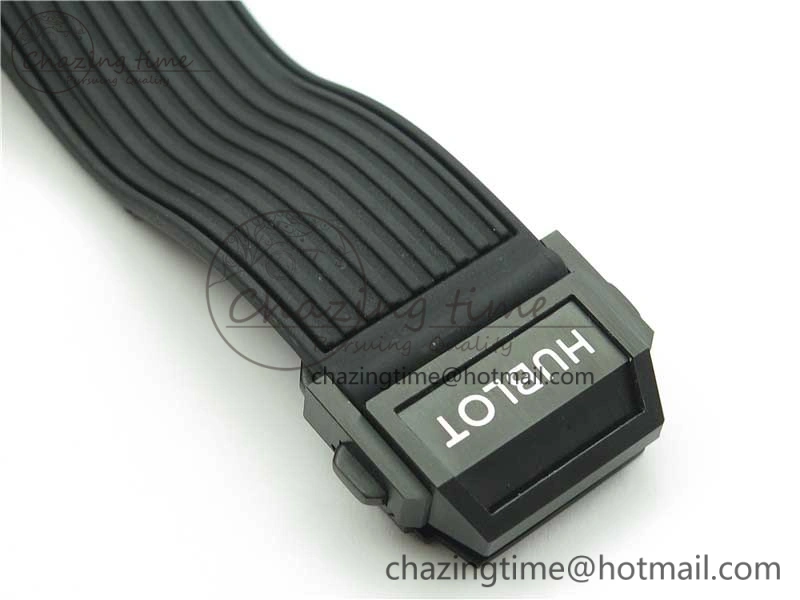 Big Bang Unico Black Ceramic HBF 1:1 Best Edition Black Skeleton Dial on Black Rubber Strap A1242