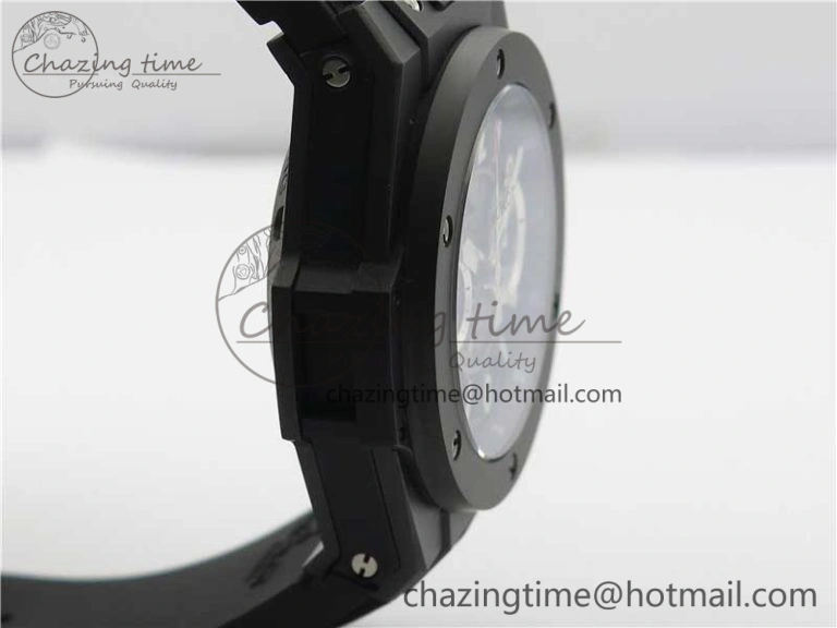 Big Bang Unico Black Ceramic HBF 1:1 Best Edition Black Skeleton Dial on Black Rubber Strap A1242