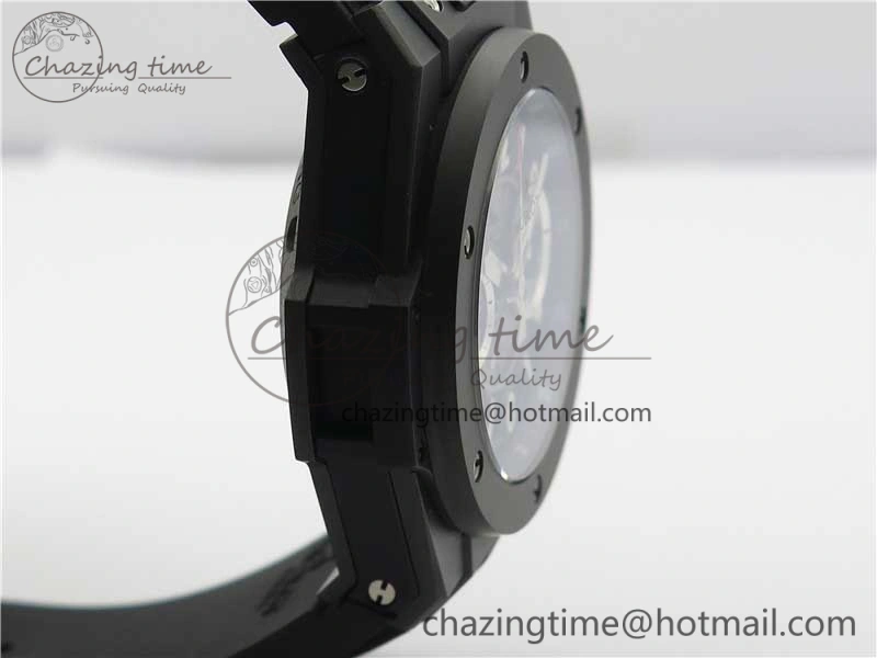 Big Bang Unico Black Ceramic HBF 1:1 Best Edition Black Skeleton Dial on Black Rubber Strap A1242