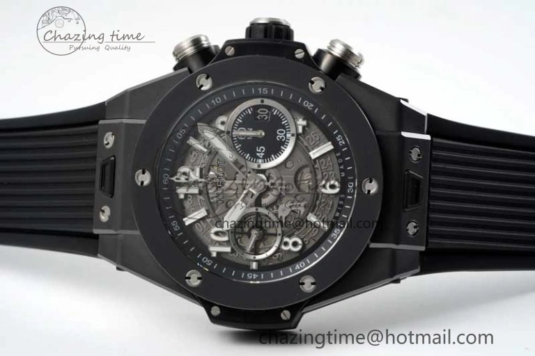 Big Bang Unico Black Ceramic ZF 1:1 Best Edition Skeleton Dial on Black Rubber Strap A1280