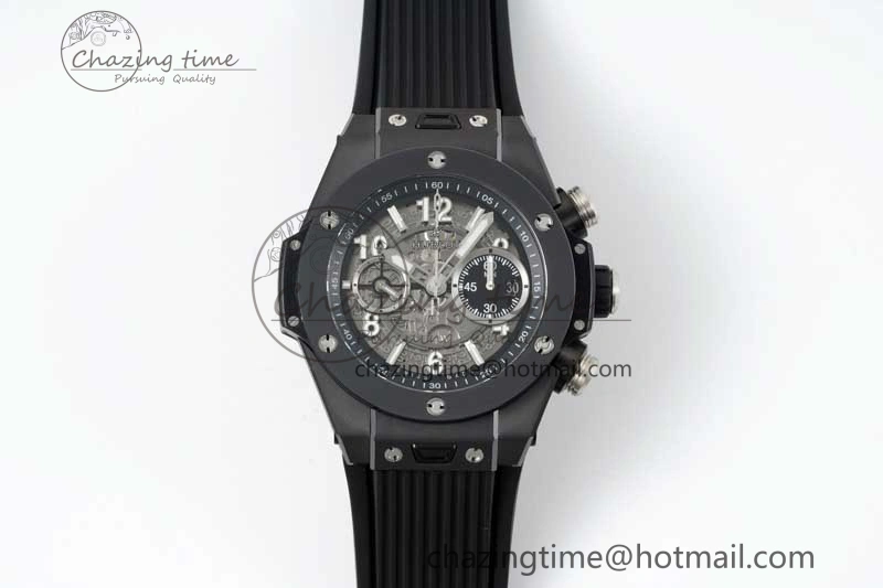 Big Bang Unico Black Ceramic ZF 1:1 Best Edition Skeleton Dial on Black Rubber Strap A1280