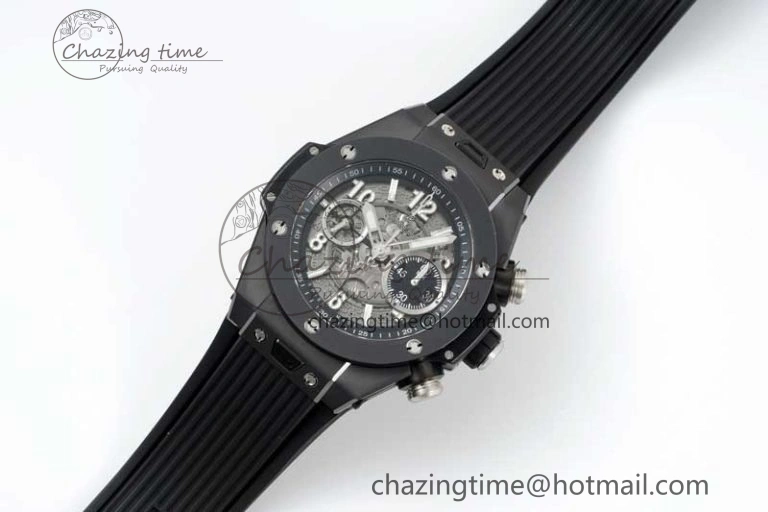 Big Bang Unico Black Ceramic ZF 1:1 Best Edition Skeleton Dial on Black Rubber Strap A1280
