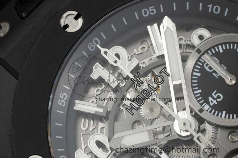 Big Bang Unico Black Ceramic ZF 1:1 Best Edition Skeleton Dial on Black Rubber Strap A1280