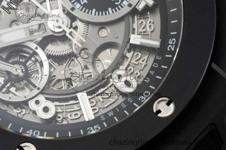 Big Bang Unico Black Ceramic ZF 1:1 Best Edition Skeleton Dial on Black Rubber Strap A1280