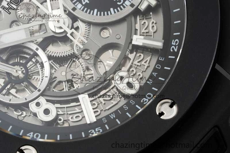 Big Bang Unico Black Ceramic ZF 1:1 Best Edition Skeleton Dial on Black Rubber Strap A1280