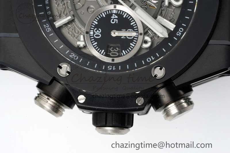 Big Bang Unico Black Ceramic ZF 1:1 Best Edition Skeleton Dial on Black Rubber Strap A1280