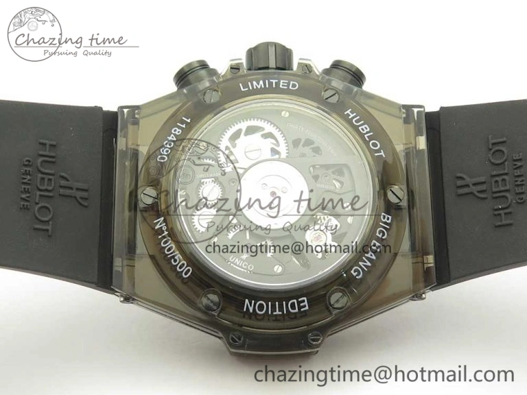 Big Bang Unico Black Magic Sapphire 45mm OXF Best Edition Black Dial on Black Rubber Strap A1242