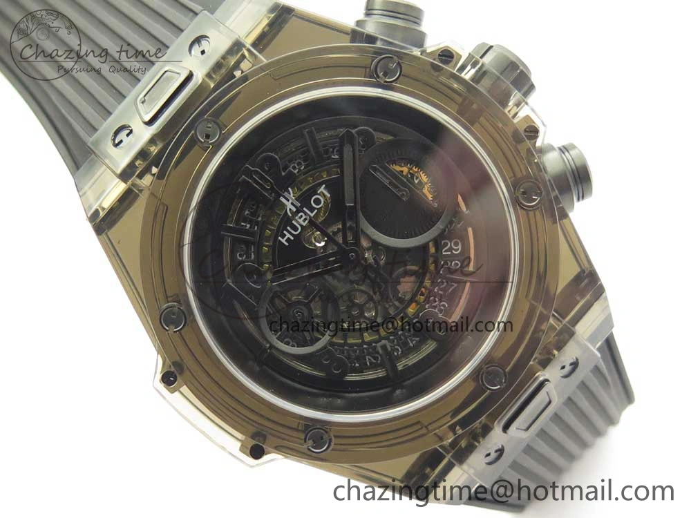 Big Bang Unico Black Magic Sapphire 45mm OXF Best Edition Black Dial on Black Rubber Strap A1242