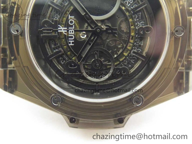 Big Bang Unico Black Magic Sapphire 45mm OXF Best Edition Black Dial on Black Rubber Strap A1242