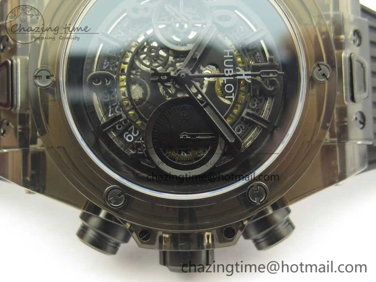 Big Bang Unico Black Magic Sapphire 45mm OXF Best Edition Black Dial on Black Rubber Strap A1242