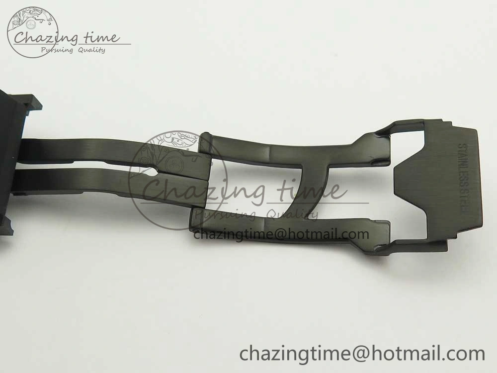 Big Bang Unico Black Magic Sapphire 45mm OXF Best Edition Rainbow Crystal Bezel Black Dial on Black Rubber Strap A1242