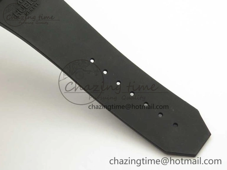 Big Bang Unico Black Magic Sapphire 45mm OXF Best Edition Rainbow Crystal Bezel Black Dial on Black Rubber Strap A1242