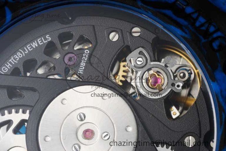 Big Bang Unico Blue Carbon TWF Best Edition Skeleton Dial on Black Rubber Strap A1220