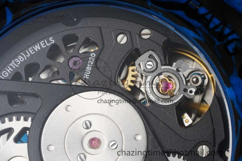 Big Bang Unico Blue Carbon TWF Best Edition Skeleton Dial on Black Rubber Strap A1220