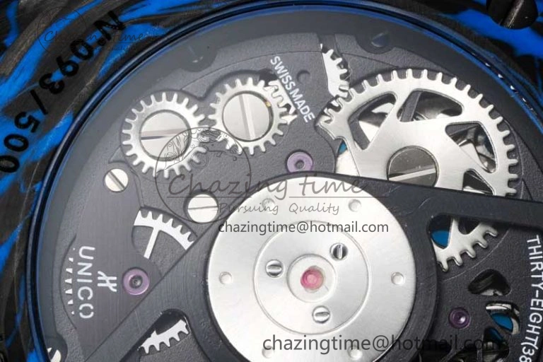 Big Bang Unico Blue Carbon TWF Best Edition Skeleton Dial on Black Rubber Strap A1220
