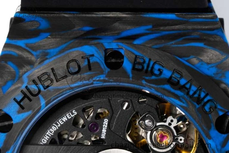 Big Bang Unico Blue Carbon TWF Best Edition Skeleton Dial on Black Rubber Strap A1220